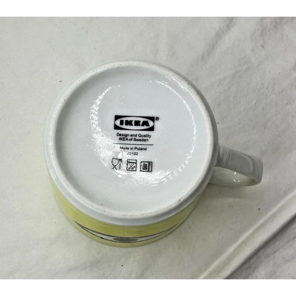 IKEA Walter Van Beirendonck Mug Yellow‎ Eye Made Poland Ceramic